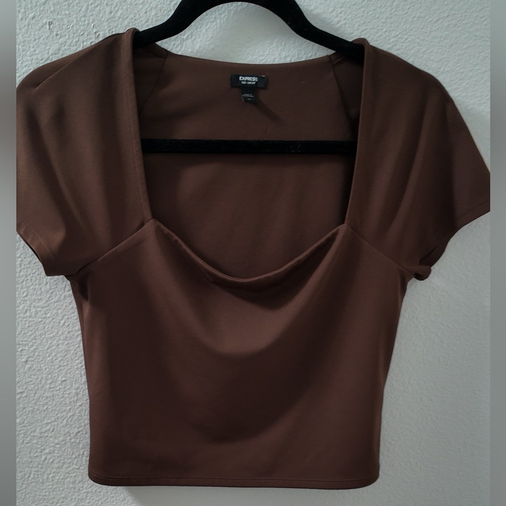 Express Chocolate Brown Women's Crop Top